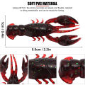 20pcs Crawfish Artificial Bait Shrimp Lobster Claw Lure For Bass Trout Pike Salmon Soft PVC Fishing Lures Swimbait 5.5cm/2.3g. 