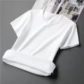 Men Thermal Underwear T-shirt Fleece Thickened Short Sleeve Slim Round Neck Bottom Shirt Velvet Comfortable Top.