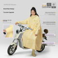 Adult Long Waist Windbreaker Raincoat for Women Full Body Rainstorm Proof Electric Bike Riding Waterproof Coat.