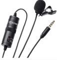 Boya BY M1 Professional Lavalier Microphone, 3.5mm Audio and Video Recording for Android, DSLR, PC. 
