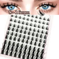 Fairy Lash Clusters 8-16mm Manga Eyelash Clusters D Curl - WideSpan DIY Eyelash Extensions Wet-Look Spiky Anime Lashes Individua. 