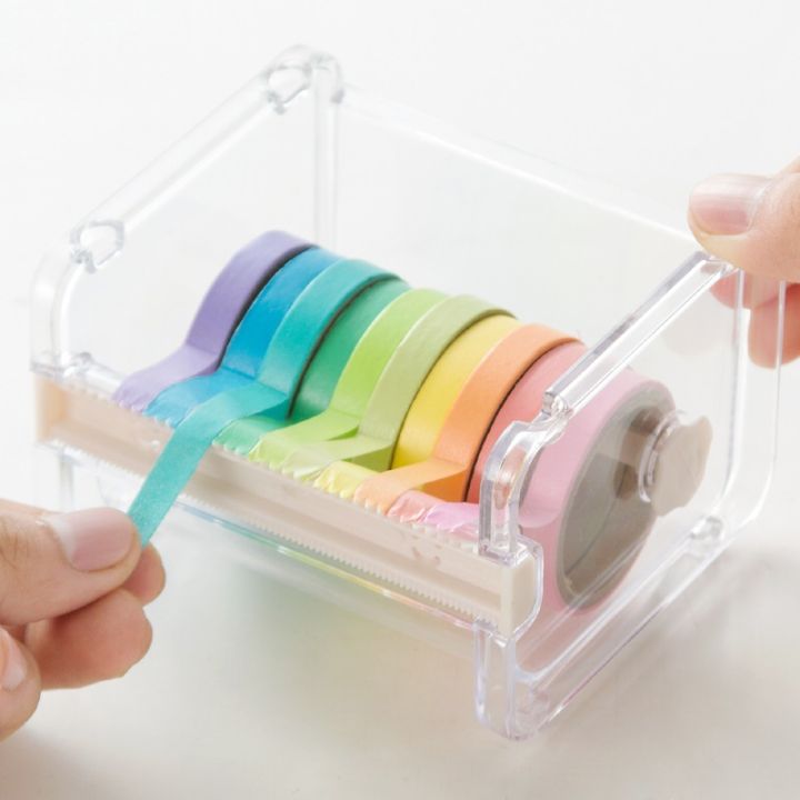 Creative%20Washi%20Tape%20Cutter%20Set%20Tape%20Tool%20Transparent%20Tape%20Holder%20Tape%20Dispenser%20School%20Supplies%20Office%20Stationery%20-%20Image%202