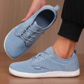 Wide Toe Men Shoes Breathable Knitted Mesh Comfortable Barefoot Shoes Casual Versatile Soft Sole Wide Last Shoes Walking Shoes. 