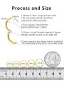 5 Pairs Small Hoop Earrings for Women: 18K Gold Plated Surgical Stainless Steel Huggie Hoop Earrings for Cartilage Helix Tragus.