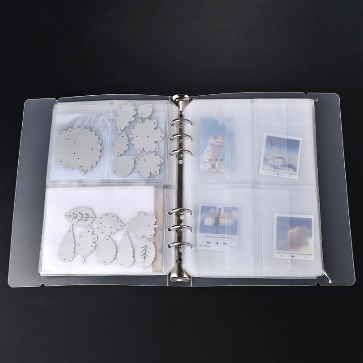 A5%206-Hole%20Strap%20Storage%20Clip%20And%20Storage%20Bag%20Scrapbook%20Cutting%20Die%20Storage%20Organizing%20Sticker%20Storage%20Transparent%20Bag%20-%20Image%205