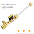 Valve Core Remover Installer Tool, R410A R22 AC Schrader Valve Core Remover, Dual Size 1/4" & 5/16" Port HVAC Valve Core Removal. 