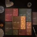 8pcs Vintage Flower themed sulfuric acid paper Scrapbook Materials DIY Photo Album Collage Journal Creative Material paper. 
