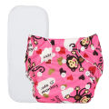 Cute Cartoon Baby Waterproof & Leak-Proof Diaper, (Reuseable diapers water proof for kids, Reuseable diapers for babies, Reuseable diaper Reuseable diapers washable, Reuseable diapers with liner, Reuseable diapers for adults, Reuseable diapers for 3 years. 