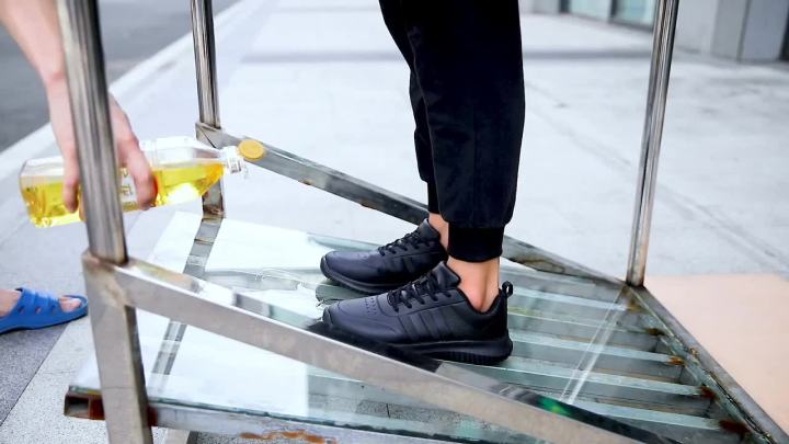 Chef shoes four season soft-sole anti-slip oil-proof waterproof portable kitchen work shoes fashion plus size casual men's shoes