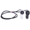 Motorcycle Handlebar Headlight ON/OFF Switch Scooter ATV Aluminum Alloy 2-Wire Black Light Waterproof Switchs 12V.