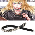 Anime Death Note Necklace Misa Amane Leather Choker Necklaces For Men Women Hip Hop Punk Rivet Collar Cosplay Jewelry Gifts. 