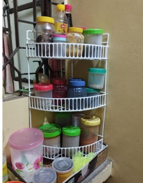 Organize Your Kitchen Space With A Metal Spice Jar Pot Stand