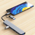 8 in 2 USB +Type C HUB Docking Station with 3.5mm Audio Jack Adapter for Micro SD Card Reader Laptop Tablet Phone Disk Converter.