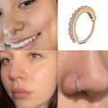 1pc 20G Zercon Septum Nose Rings Hoops for Women, Small Piercing Nose Ring Cartilage Tragus Helix Earring Piercing Jewelry. 