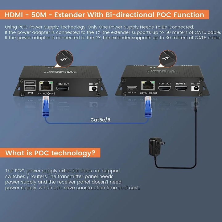 HDMI%20KVM%20Extender%2060m%20over%20Ethernet%20Cat5e/6%201080P%20Extender%20KVM%20USB%20POC%20Cable%20HDMI%20Loop%20Extender%20splitter%20for%20Mouse%20Keyboard%20PC%20-%20Image%206