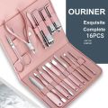 16pcs/set Nail Cutter Set Stainless Steel Nail Clippers Set With Folding Bag Manicure Cutter Kits Scissors Makeup Beauty Tool. 