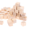 200PCS Unfinished Blank Mini DIY Wooden Square Blocks 1cm Wood Solid Cubes for Woodwork Craft Kids Toy Puzzle Making Material. 