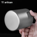 Tiartisan 380ml Titanium Handless Coffee Mug Double-walled Anti-scald Water Tea Cup For Outdoor camping picnics. 