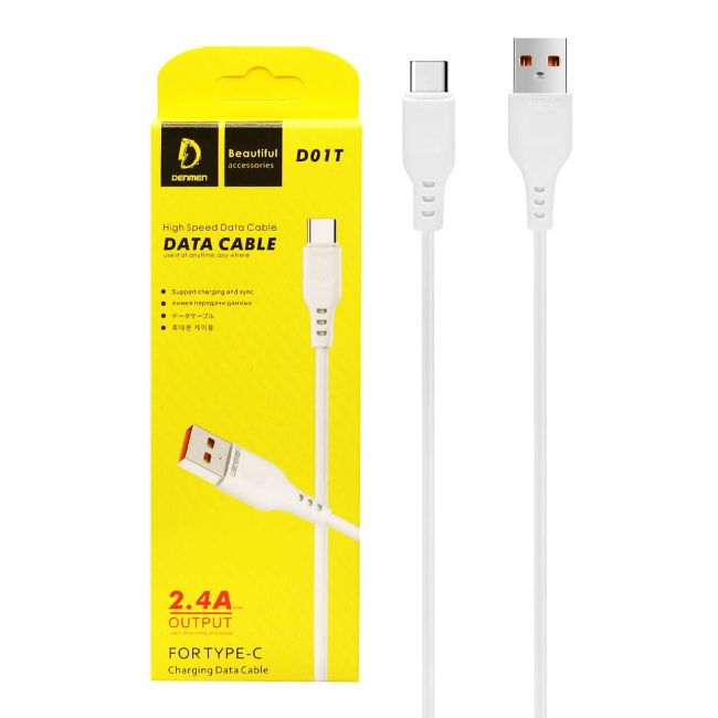 Denmen%202.4A%20Data%20Cable%20USB%20Micro%20Type-C%20Lightning%20iPhone%20Charging%20and%20Data%20Sync%201m%20PVC%20Cable%20-%20Image%204