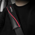 Car seat belt shoulder pad lengthened soft and comfortable suede carbon fiber pattern protective cover car accessories thickened. 