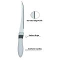 Set of 2 Kitchen Knife, Stainless Steel Multipurpose Table Knife for Dining and Vegetable Chopping, Serrated Edge, 12cm Kitchen Knives Rendom Colors. 