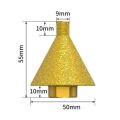 Brazing Chamfer Router Bit 50mm Diamond Step DrillAngle Grinder Hole Saw Tile Stone Marble Beveling Edge Trimming Cutter Tool. 