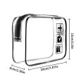 Cosmetic Pouch 3 Pcs Clear Toiletries Bags Carry On Airport Airline Compliant Bag Toiletry Bag Convenient Travel Toiletry Bag Fa. 