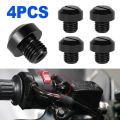 4Pcs M10 x 1.25 CNC Motorcycle Mirror Hole Blanking Plugs Screws Bolts Left Right Hand Thread Mirror Hole Caps Universal Fit. 
