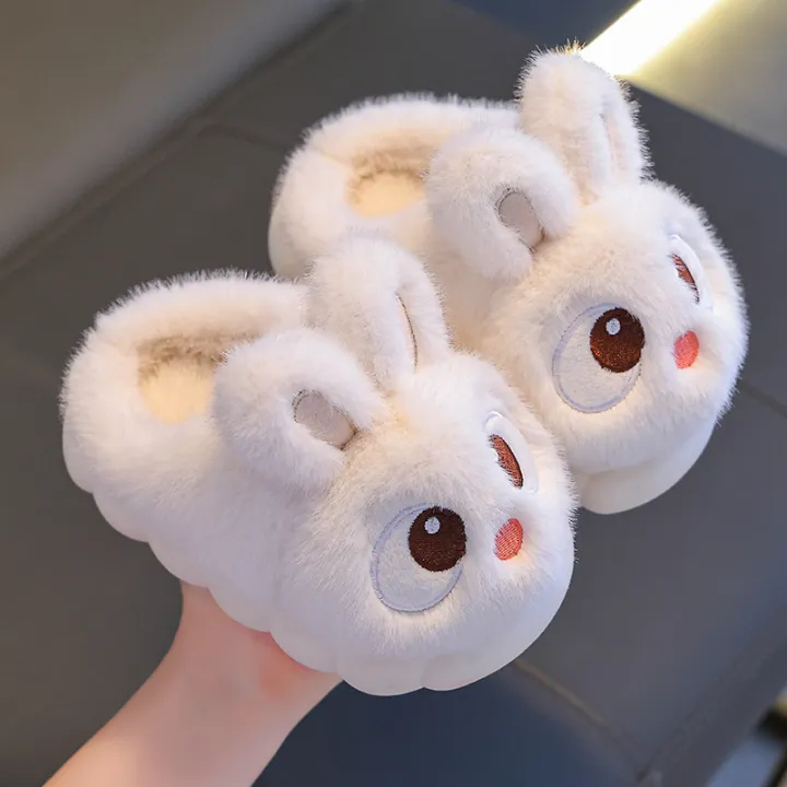 New%20Winter%20Cute%20Big%20eyed%20Rabbit%20Children's%20Waterproof%20Warm%20Non-slip%20Fluffy%20Slippers%20For%20Girls%20Boys%20Kids%20Indoor%20Home%20Cotton%20Shoes%20-%20Image%204