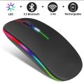 Rechargable Wireless Bluetooth Mouse For Smartphone, Laptop & Computer Black & White Any-1.