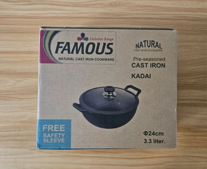 Natural%20Cast%20Iron%20Extra%20Heavy%20Kadai%20With%20Lid%20%2022%20cm%20Induction%20Base%20-%20Image%203