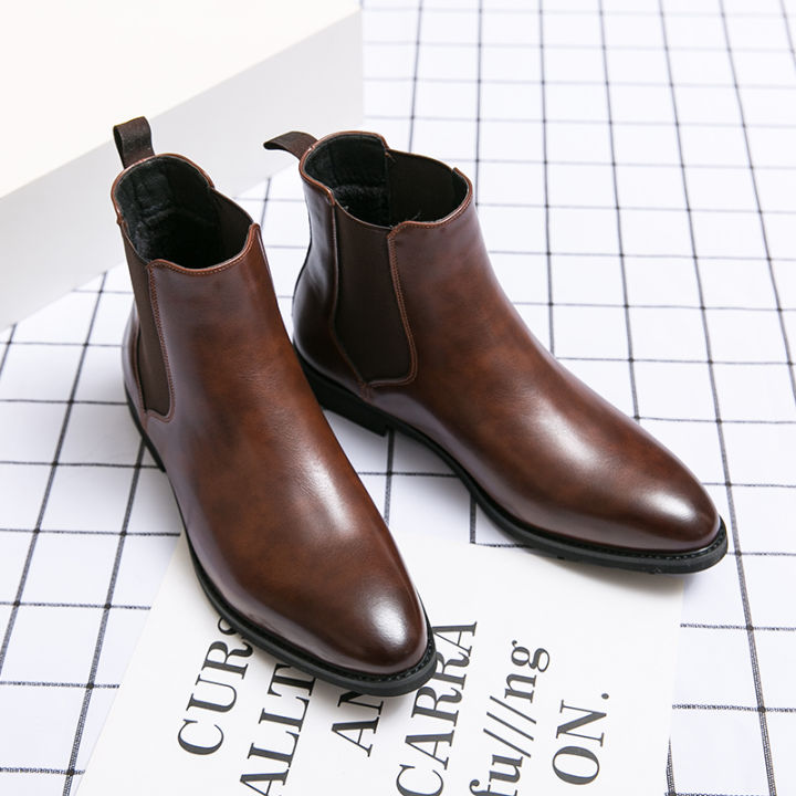 New%20Chelsea%20Boots%20Men%20Shoes%20PU%20Brown%20Fashion%20Versatile%20Business%20Casual%20British%20Style%20Street%20Party%20Wear%20Classic%20Ankle%20Boots%20-%20Image%206