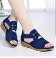 New Girls and Women Stylish Net Sandal with Artificial Leather, Available in Sizes 6-11, 4 Colors: Brown, Black, Blue, Red. 