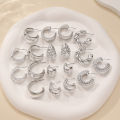 Elegant Water Drop C-shaped Hoop Earrings Irregular Personality CCB Earrings Versatile Women's Daily Wear Dating Party Jewelry.