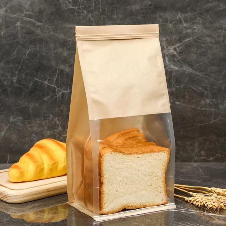 10pcs%20Kraft%20Paper%20with%20Window%20Bread%20Packaging%20Bags%20Oil-proof%20Breakfast%20Cookie%20Breat%20Supplies%20Party%20Food%20Toast%20Clear%20Celebrate%20-%20Image%205
