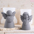 Heart Wings Angel Silicone Scented Candle Mold DIY Girl Sculpture Gypsum Home Decor Handmade Human Resin Mold for Birthday Gifts. 