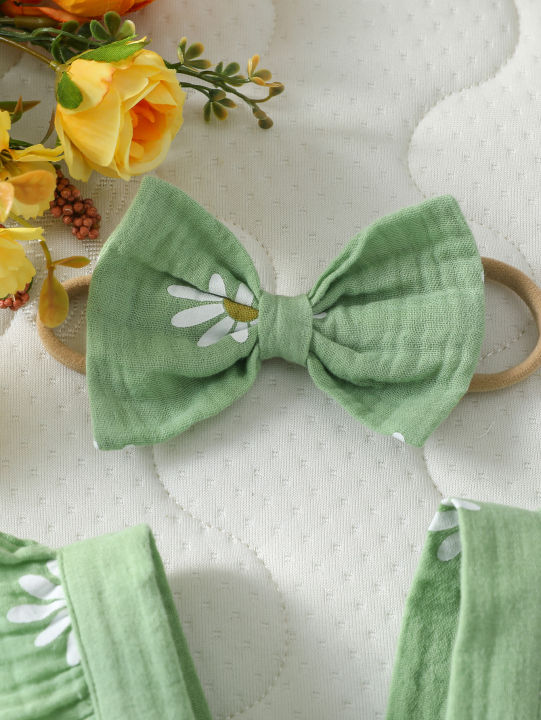 Baby's%20%20Lovely%20Cute%20Girls%20Summer%20Sleeveless%20Printing%20Daisy%20%20Japan&Korean%20Jumpsuits%20-%20Image%204