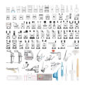 82pc/SET Full Set Sewing Machine Presser Feet Tool Set, Multifunctional & Durable & Professional Presser Foot Accessories Kit.