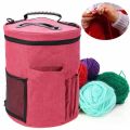 Yarn Storage Bag Round Knitting Wool Yarn Bags Organizer Crochet Sewing Needles Handbag Weave Tools Accessories Bowl Crafts Tote. 