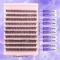 200PCS D Curl Eyelash Cluster Set with 30D40D80D and 80D Spiky Style Natural Wispy Volume Lashes. 