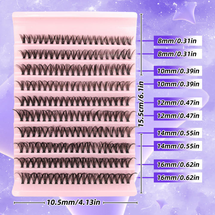 200PCS%20D%20Curl%20Eyelash%20Cluster%20Set%20with%2030D40D80D%20and%2080D%20Spiky%20Style%20Natural%20Wispy%20Volume%20Lashes%20-%20Image%204