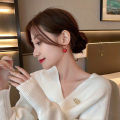 Red Heart Dropper Earrings for Women Versatile in All Seasons Suitable for Daily Wedding Occasions Style.