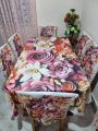 Digital 3D Print Dining Table Cloth Runner And 06 Chair Cover Full Set - Digital 3D Print Table Cloth And Chair Cover Set.