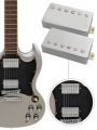 Phrilam Pro LP  Vintage Alnico 5 Covered Humbucker Neck Bridge Pickups Set  7.6/8.8K for LP Style Electric Guitar. 