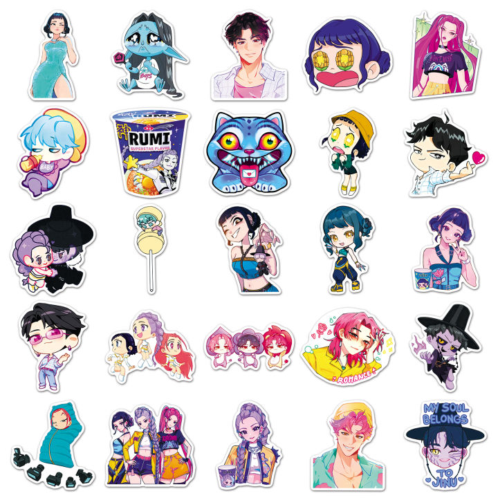 50pcs%20Soundtrack%20from%20the%20Netflix%20Film%20KPop%20Demon%20Hunters%20%20waterproof%20stickers%20ornament%20Child%20interest%20easy%20paste%20cute%20gift%20DIY%20-%20Image%202
