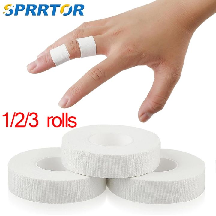 1/3 rolls White Athletic Tape - Finger Tape,Medical Tape,Foot Tape,No Sticky Residue & Easy to Tear, for Rock Climbing,Grappling