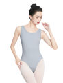 Women Vest Ballet Leotards Black Gymnastic Leotards Round Neck Dance Bodysuit High Elastic Ballerina Outfit for Adult. 