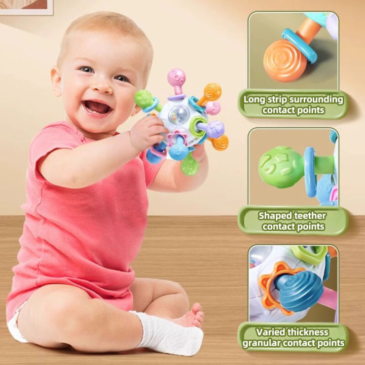 Baby%20Manhattan%20Grasping%20Ball%20-%203-in-1%20Teether,%20Rattle,%20and%20Soft%20Rubber%20Grasping%20Toy%20for%20Early%20Education%20and%20Teething%20Relief%20-%20Image%204