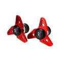 Universal CNC Aluminum Spinning Dart Fork Cup Motorcycle Front Wheel Axle Slider Anti-fall Crash Protector Motorbike Accessories. 