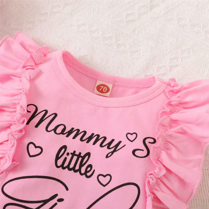 0-18Months%20Newborn%20Baby%20Girl%20Clothes%20Mommy's%20Girl%20Print%20Sleeveless%20Romper%20Top+Flowers%20Shorts+Headband%20Summer%20Lovely%203PCS%20Outfit%20-%20Image%202